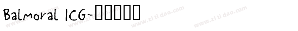 Balmoral ICG字体转换